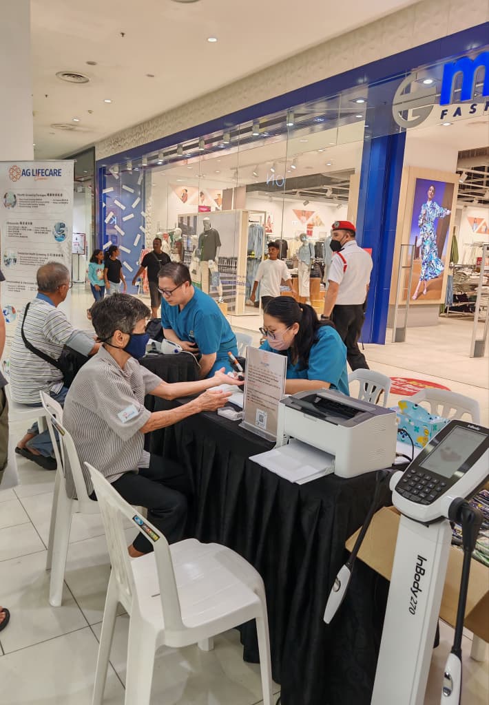 AG Lifecare Clinic team at a community health event, Johor Bahru